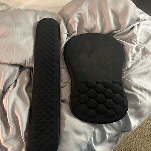 Black Quilted Seat Cushion Set